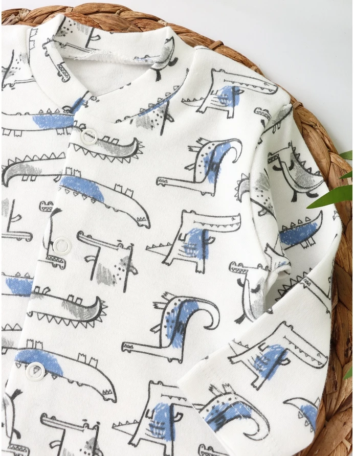 Salopeta Crocodilul Croco, alb-albastru picture - 2