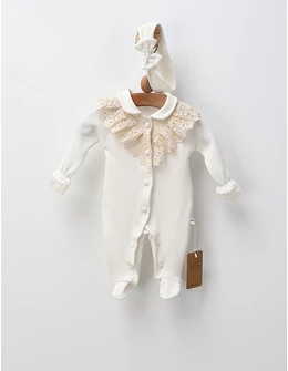 Salopeta cu bentita Freya, model crem