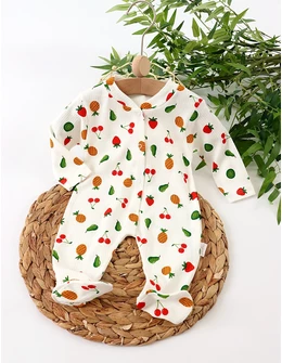 Salopeta cu botosei Fructe, model alb