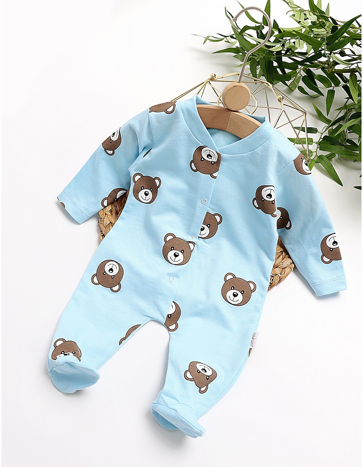 Salopeta cu botosei ursuleti zambareti-bleu