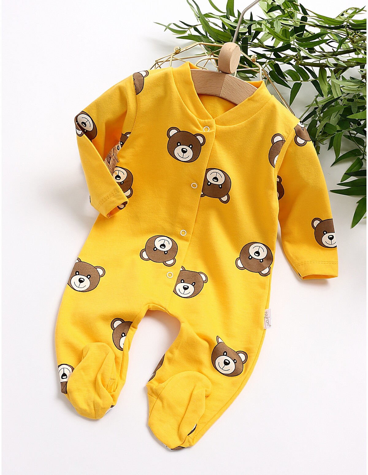 Salopeta cu botosei ursuleti zambareti-galben