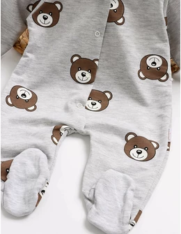 Salopeta cu botosei ursuleti zambareti-gri