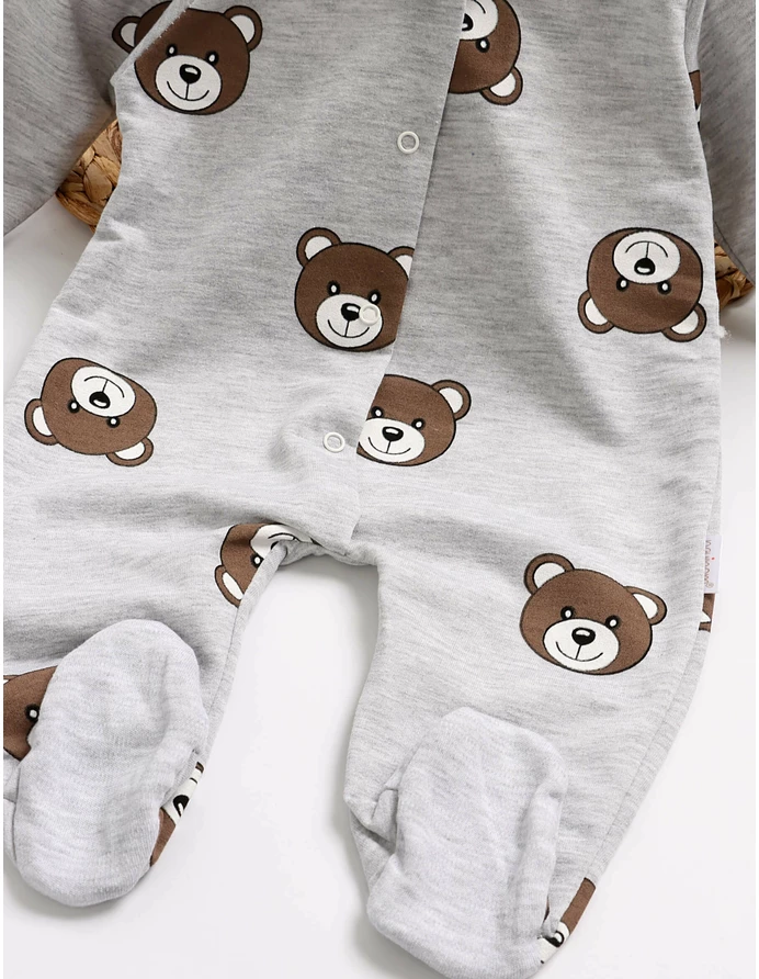 Salopeta cu botosei ursuleti zambareti-gri picture - 2