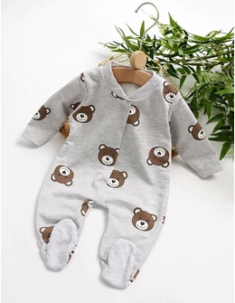 Salopeta cu botosei ursuleti zambareti-gri