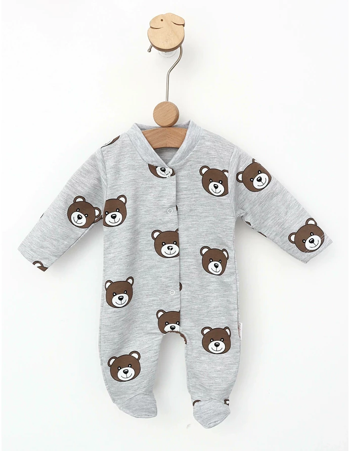 Salopeta cu botosei ursuleti zambareti-gri picture - 3