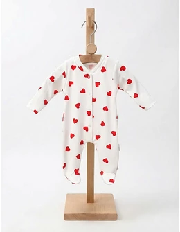 Salopeta cu botosei World Of Hearts, alb-rosu