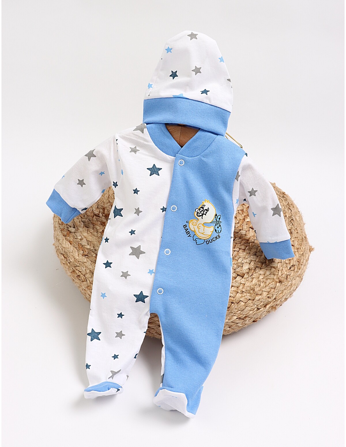 Salopeta cu fes Baby Duck\'s albastru