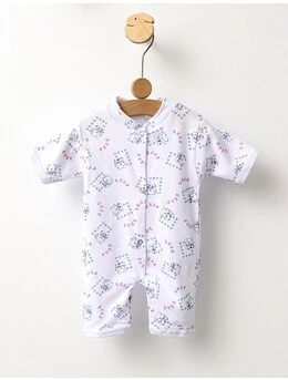 Salopeta Cute Bear 2 MS alb-multicolor