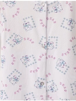 Salopeta Cute Bear 2 MS alb-multicolor