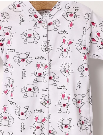 Salopeta CUte Bunny 2 MS alb-ciclam picture - 2