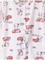 Salopeta Cute Cat 2 MS alb-rosu picture - 2