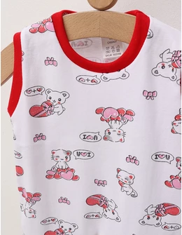 Salopeta de vara kitty rosu