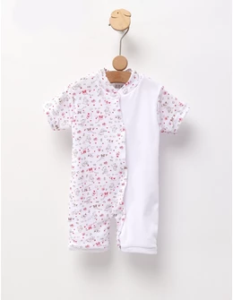 Salopeta Half, Birds and Bear MS alb-multicolor