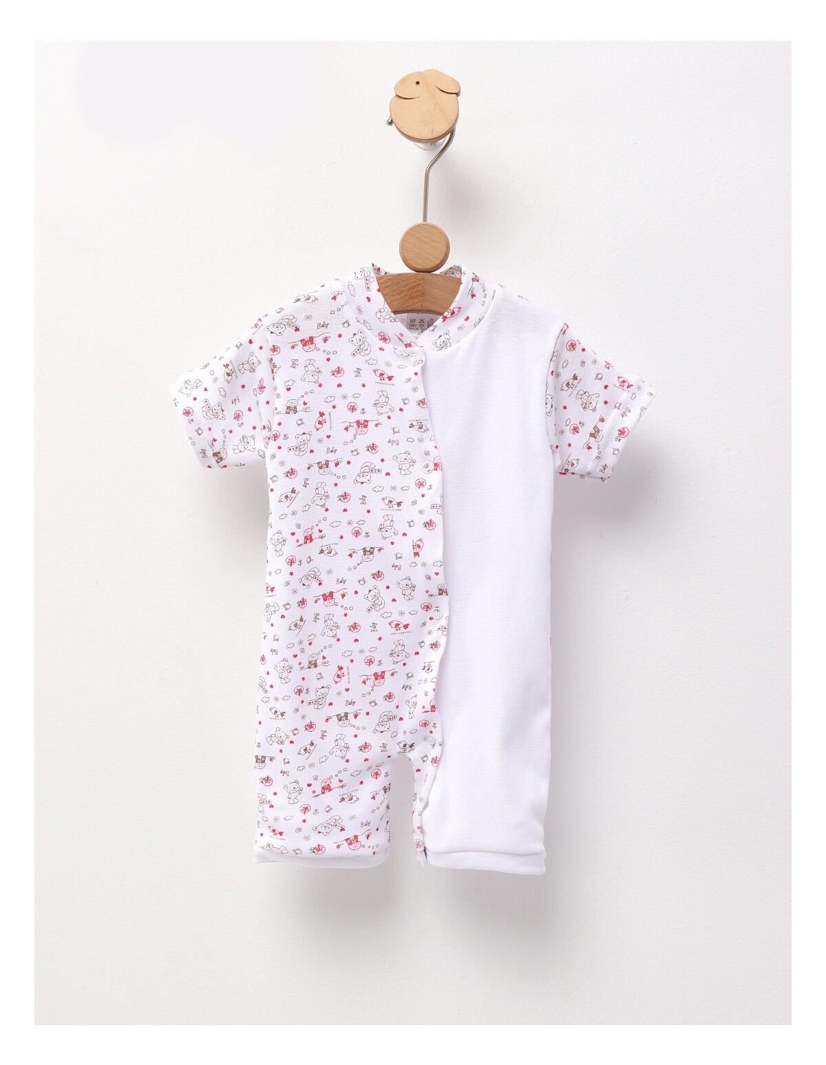 Salopeta Half, Birds and Bear MS alb-multicolor