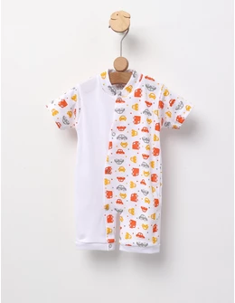 Salopeta Half, Masinutele 2 MS alb-portocaliu