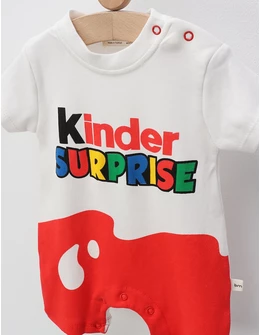 Salopeta Kinder Surprise, alb-rosu