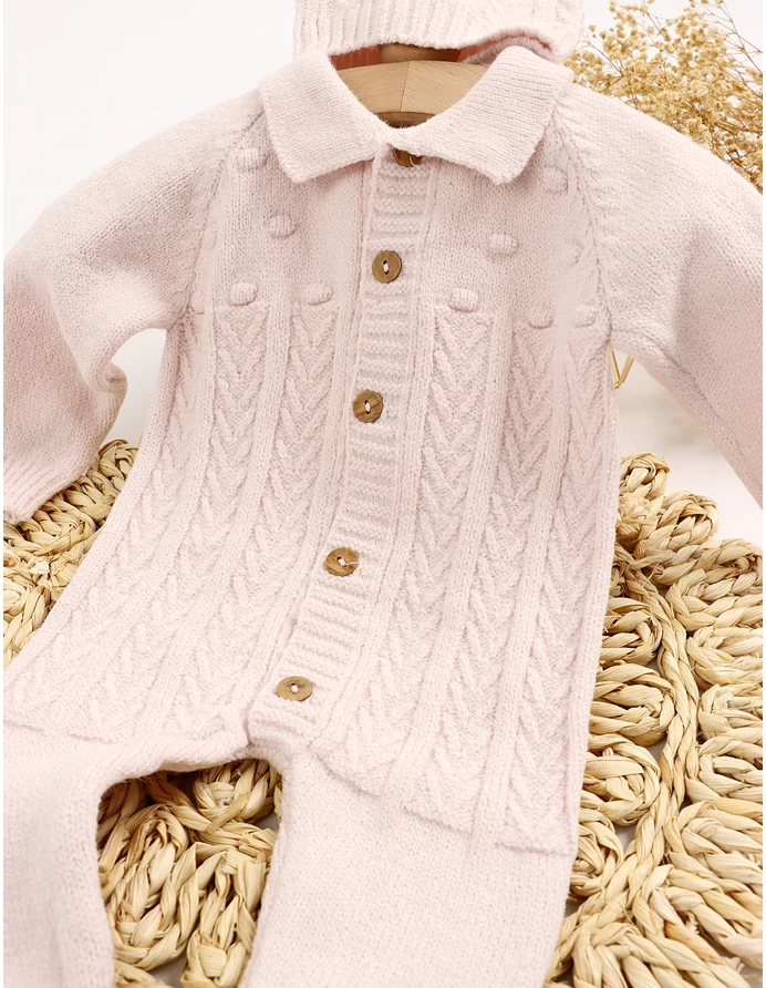 Salopeta Lana Naturala Geo roz picture - 2