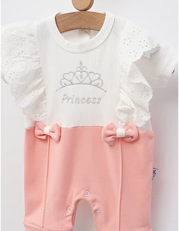 Salopeta Princess Any, cu roz