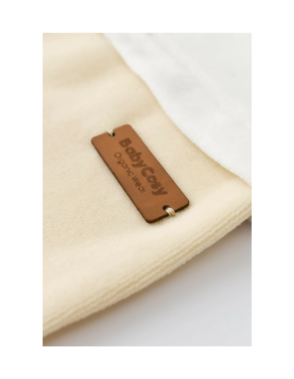 Salopeta Ursulet cu maneca lunga si botosei din 80%bumbac organic si 20% poliester - Crem, Baby Cosy
