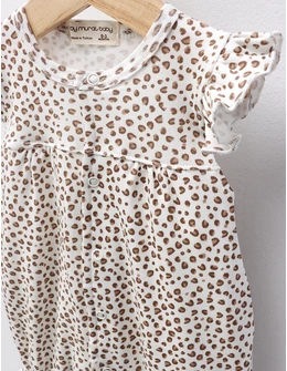 Salopeta vara Muratbaby alb-leopard