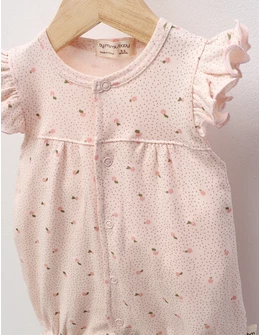 Salopeta vara Muratbaby roz-floricele