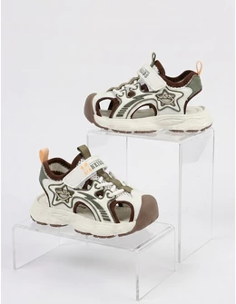 Sandale Apawwa, New Sport, Kaki-verde