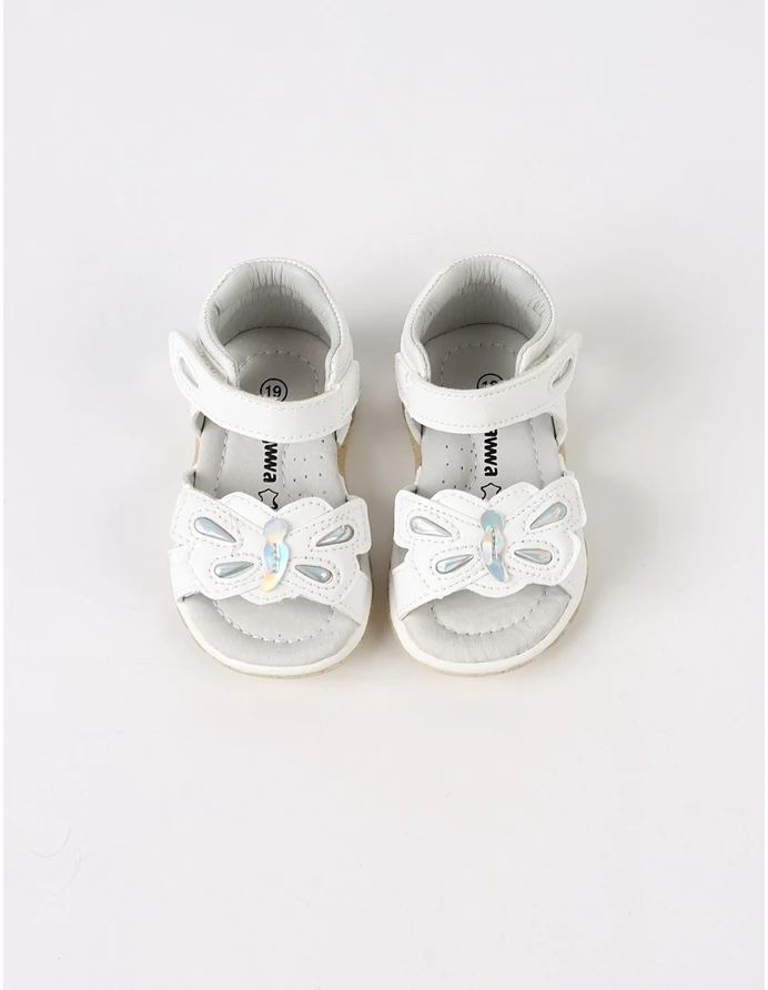Sandale apawwa fluture little one alb picture - 4