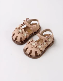 Sandale Maya, floricele elegante, roz