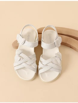 Sandalute Three Hearts, model flexibil, alb 2