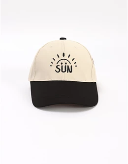 Sapca copii, Sun, ecru-negru