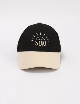 Sapca copii, Sun, negru-ecru