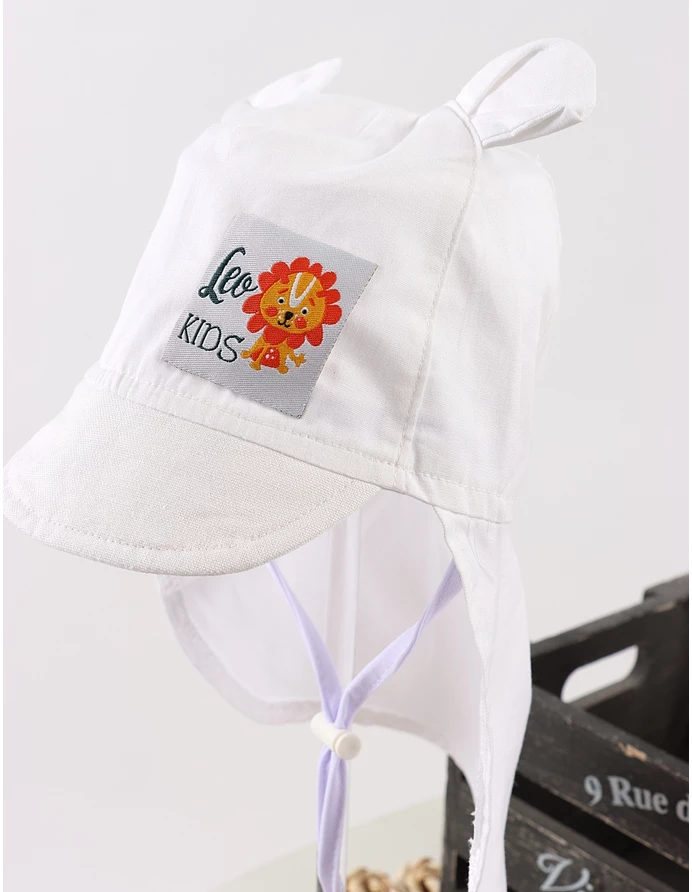 Sapca cu protectie la ceafa, Lion, alb picture - 2