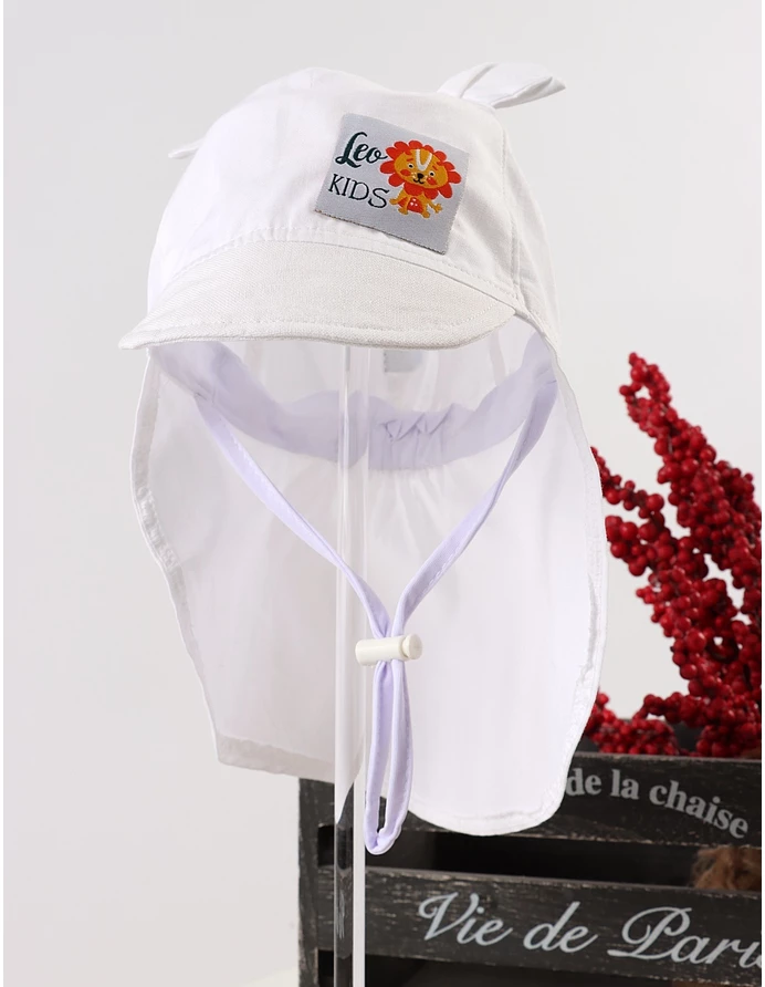 Sapca cu protectie la ceafa, Lion, alb picture - 3