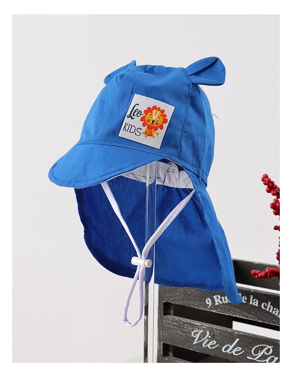 Sapca cu protectie la ceafa, Lion, albastru