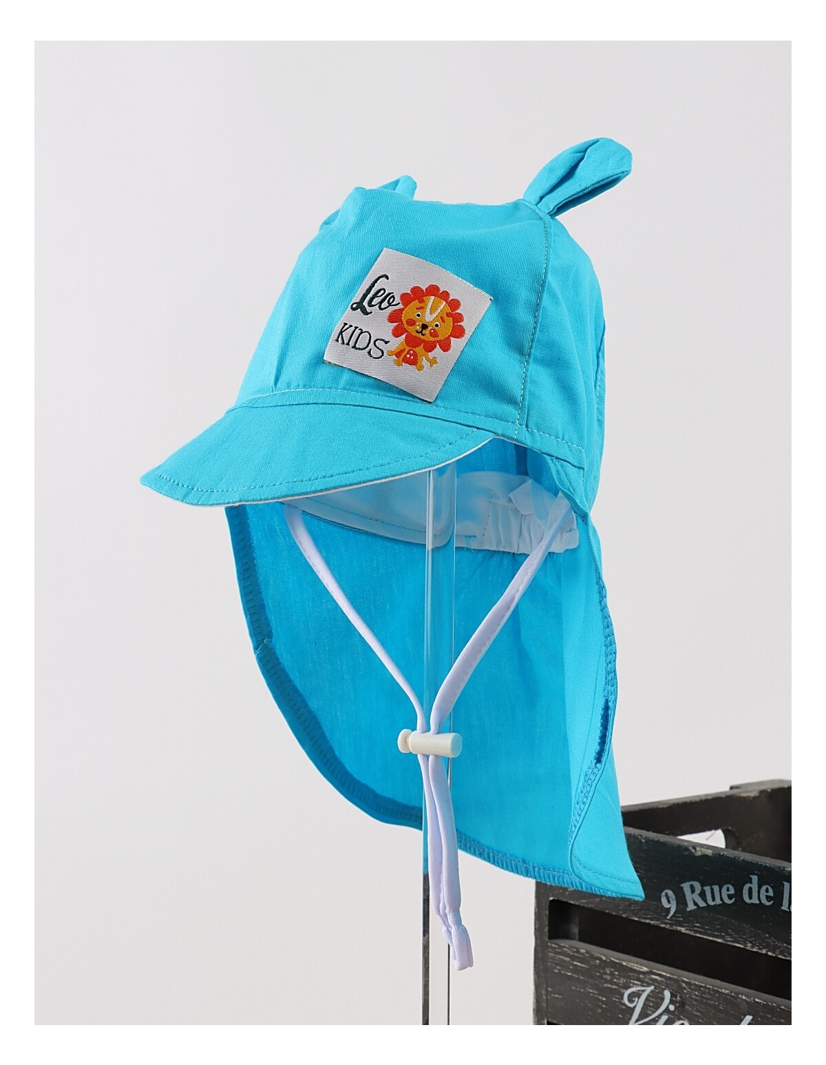 Sapca cu protectie la ceafa, Lion, turcoaz