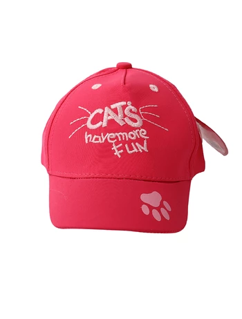 Sapca fetite Cats ciclam picture - 2