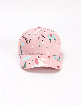 Sapca fetite Unicorn si Castel, roz
