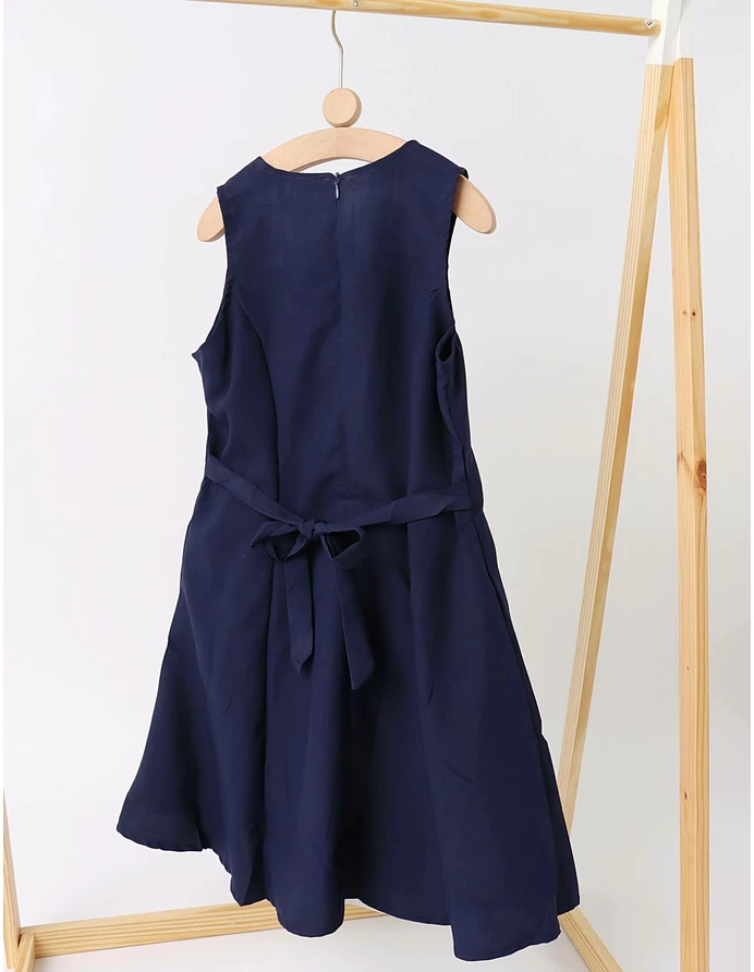 Sarafan scoala fundita Irina bleumarin picture - 2