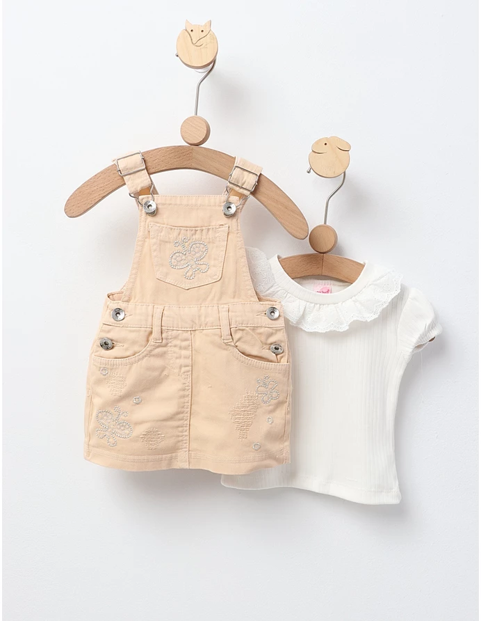 Sarafan si tricou Raisa crem picture - 2