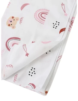 Scutec finet imprimat chip de ursulet, roz