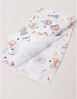 Scutec finet imprimat Little Princess, roz