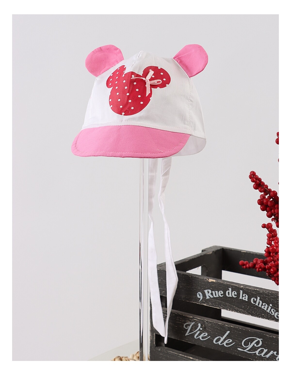 Sepcuta tip bandana Minnie, alb