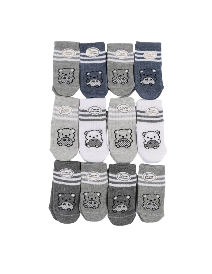 Set 12 pereschi sosete multicolor ursi-masinute picture - 3