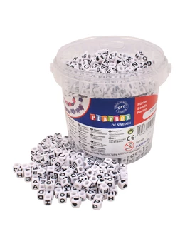 Set 1250 de margele cub de insirat cu litere, diametru 6.5 mm 1