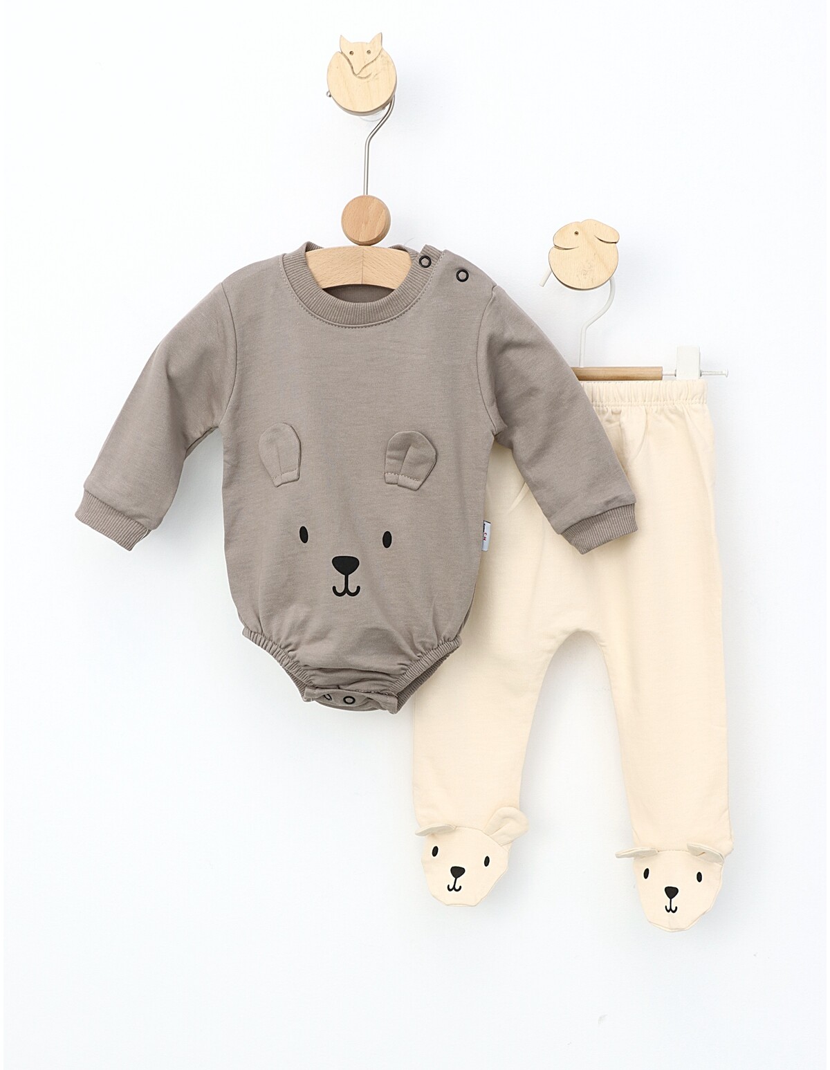 Set 2 piese Berry The Rabbit gri