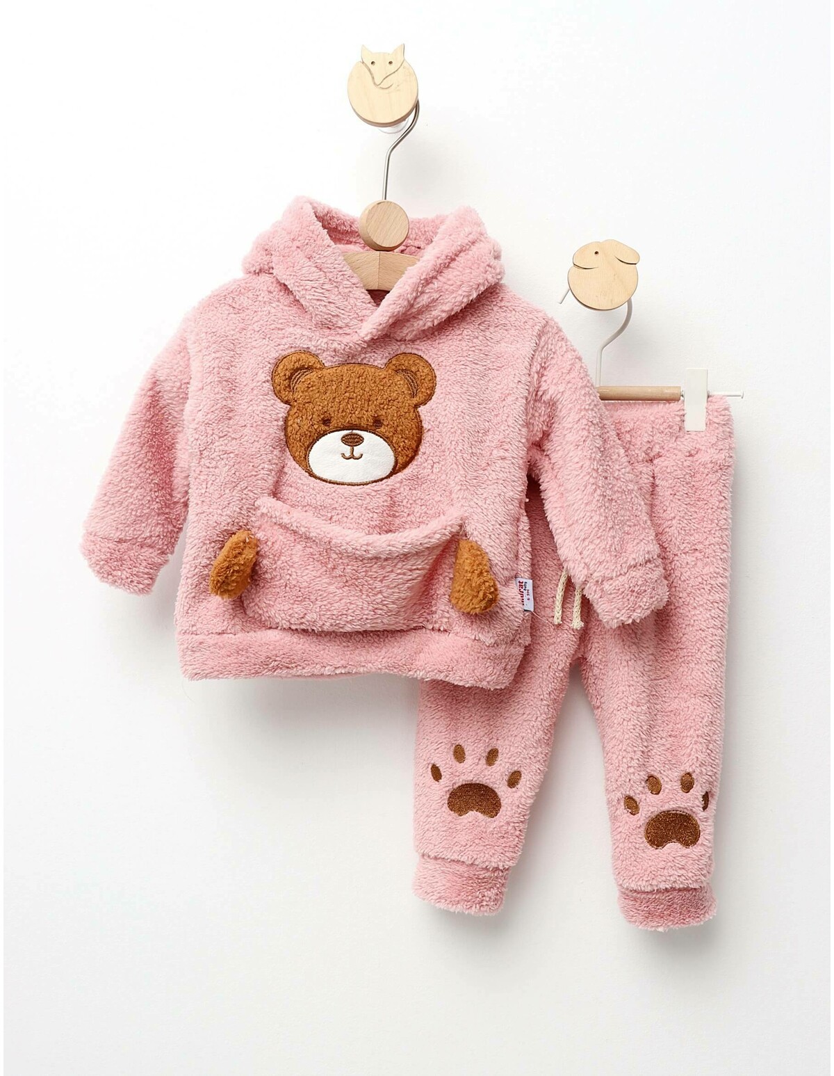 Set 2 piese Cocolino Magic Bear roz-prafuit