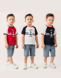 Set 2 piese 'I need ocean' bleumarin