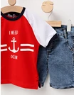 Set 2 piese 'I need ocean' rosu picture - 3