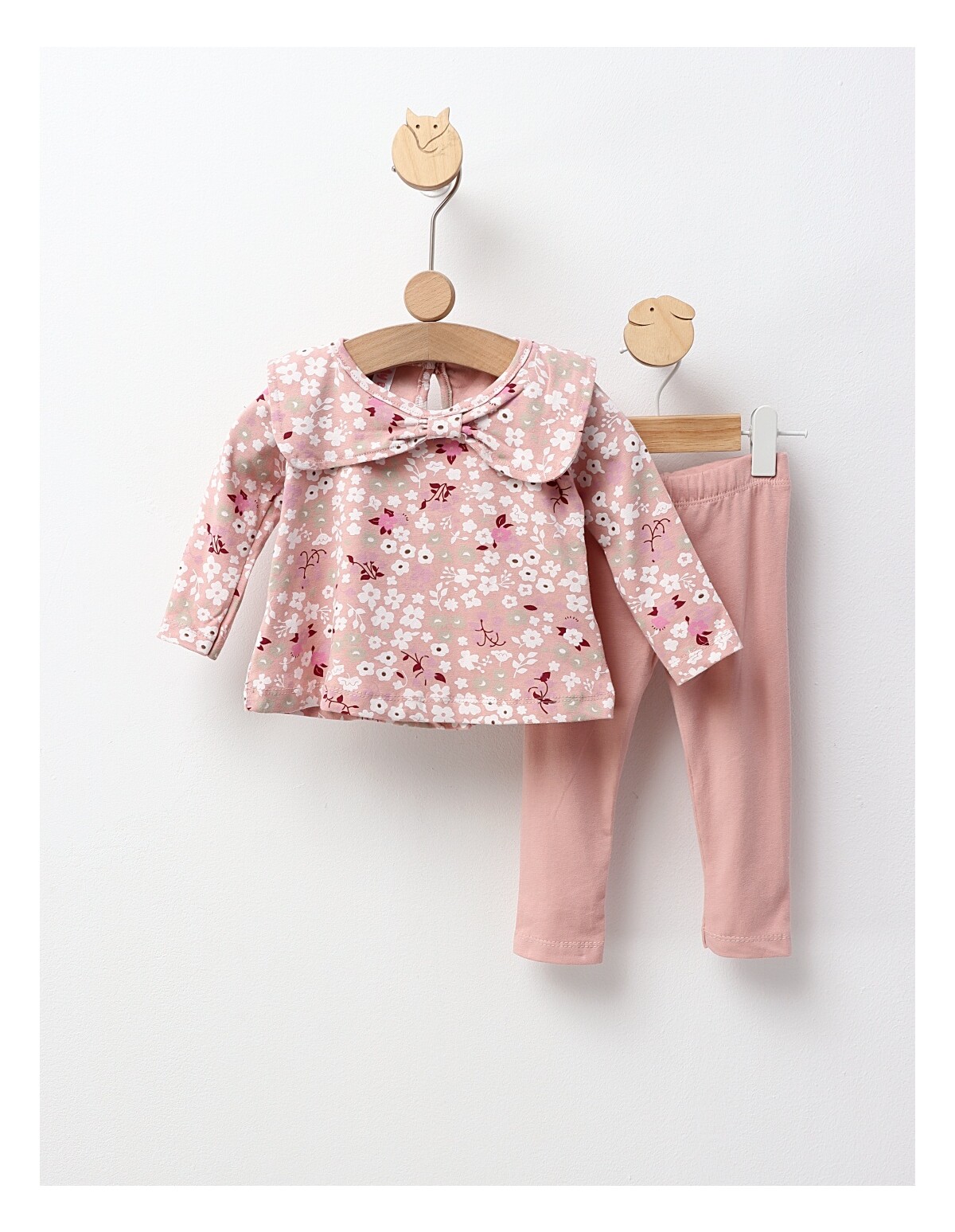 Set 2 piese Irina floricele roz prafuit
