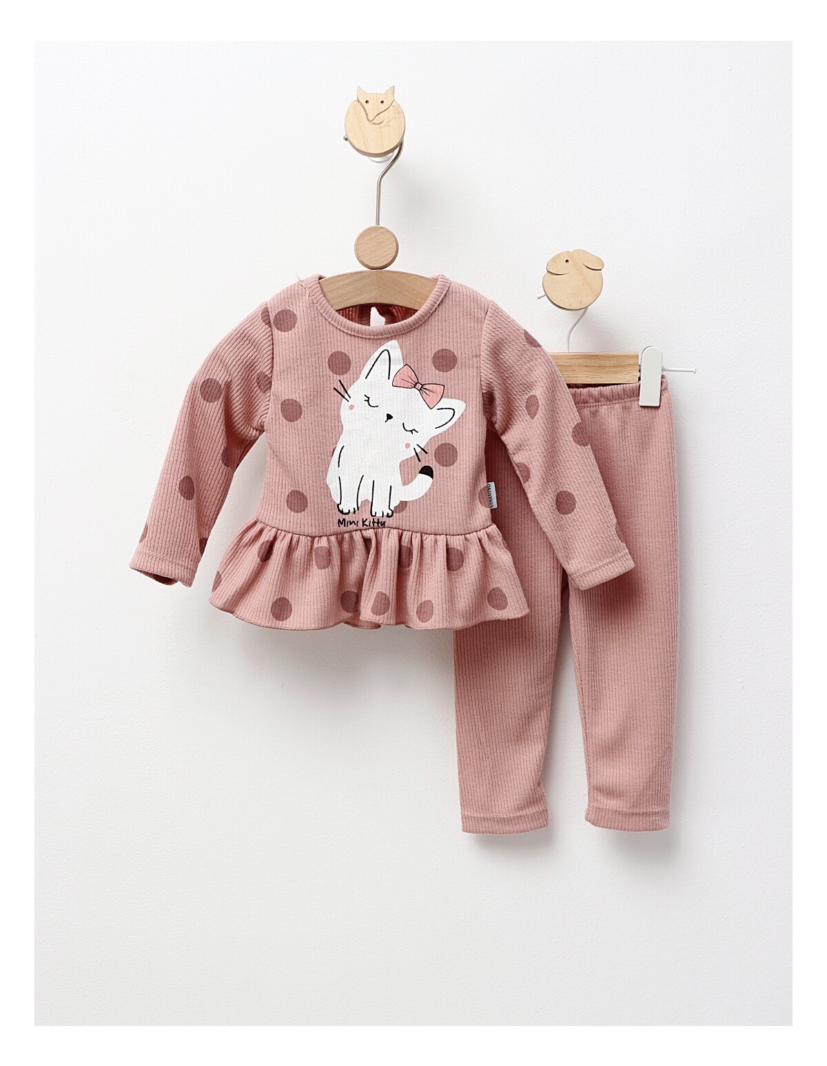 Set 2 piese mini Kitty roz prafuit